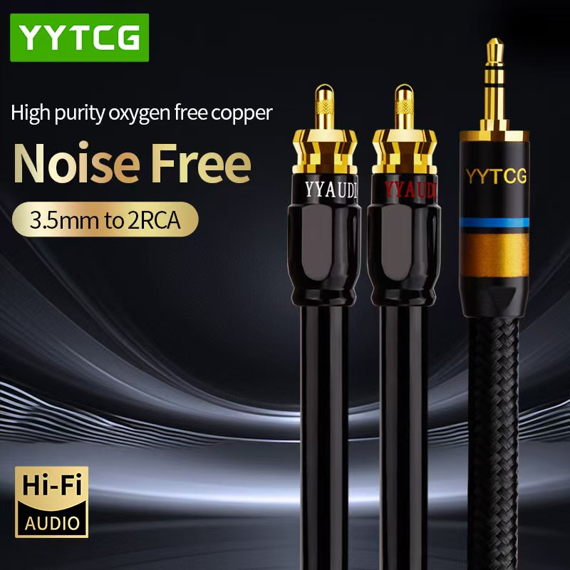 Home Cinema Pc - Yytcg rcaケーブルhifiステレオ3.5mm〜2rcaオーディオケーブルフェイクrcaジャック3.5ディスプリッターオーディオ家庭用シアターケーブルrca