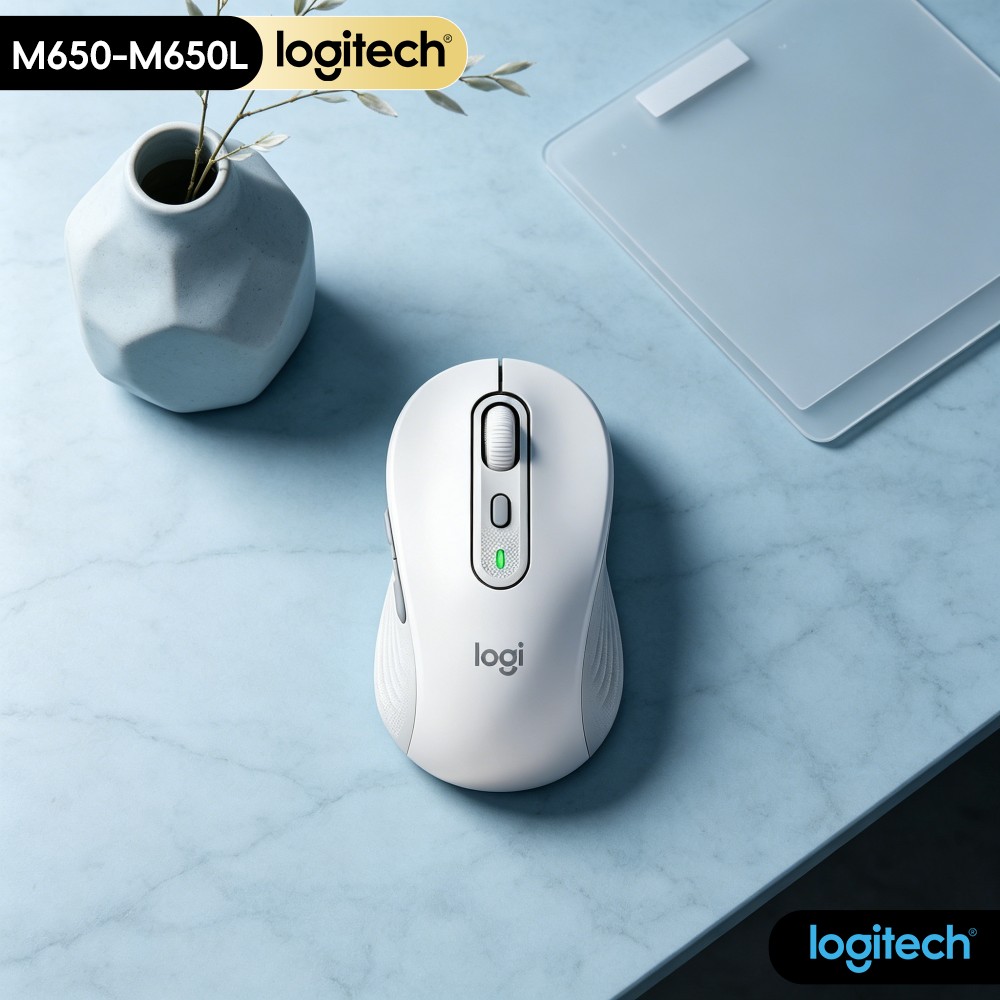 Logitech Home Cinema - ロジクール M650 ワイヤレスエルゴノミクスマウス - ソフトな親指エリア、4000 DPI