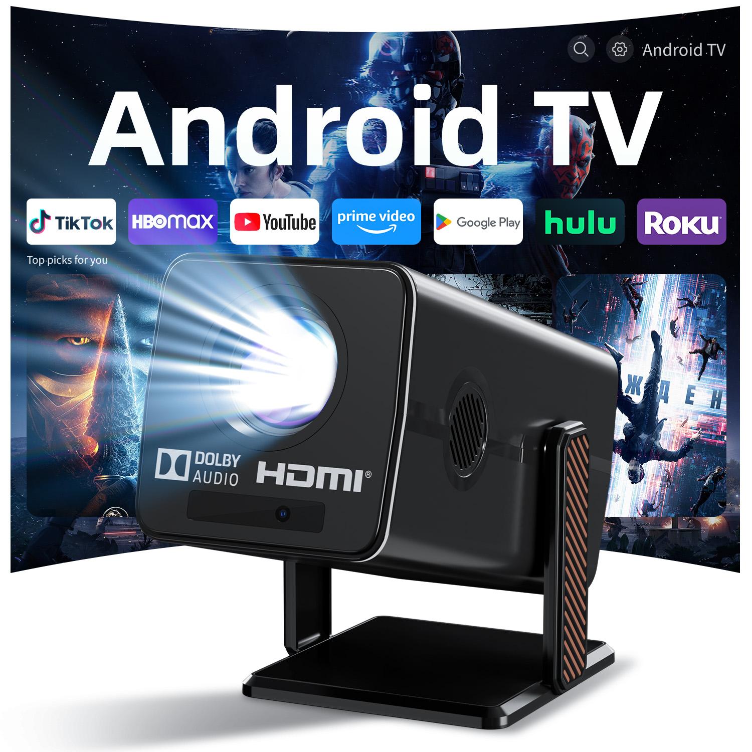 Home Cinema Hdmi - HM103Aミニスマートプロジェクター ネイティブ1080P 4Kオートフォーカス 230ANSI Android13 デュアルWiFi