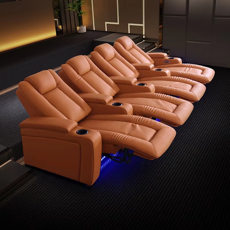 Home Cinema Recliners - 高級手動式シネマソファリクライニングシート、ホームシアター、学校やプライベートVIPシネマ用のプレミアムレザーソファソリューション