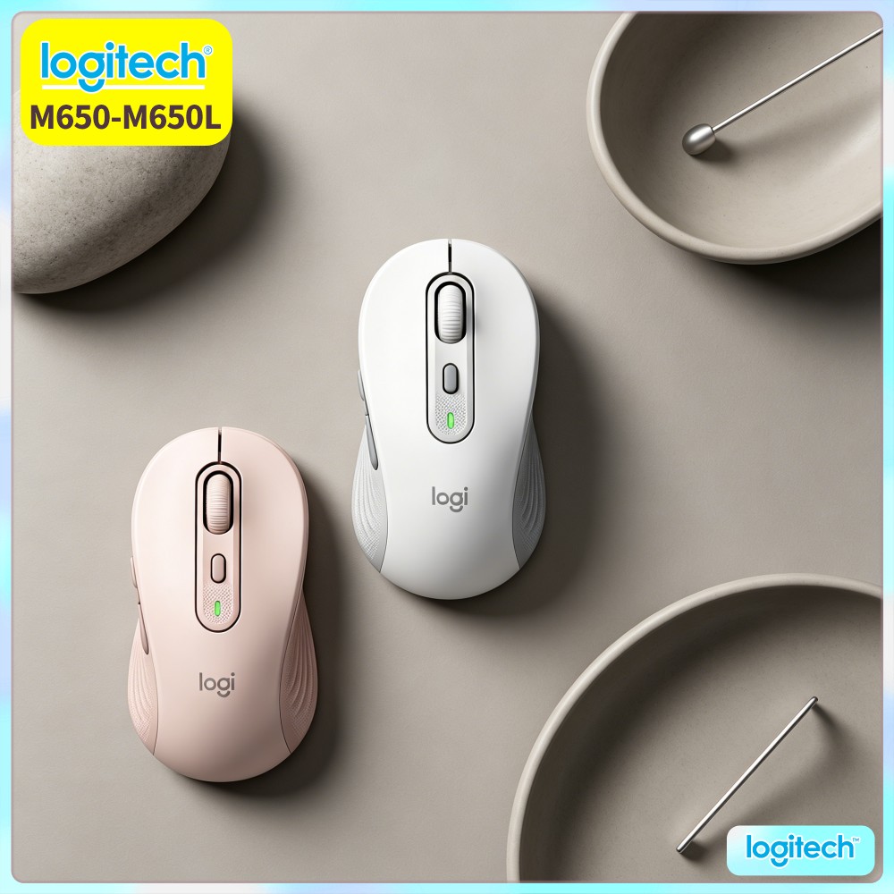 Logitech Home Cinema - ロジクール M650 シグネチャー ワイヤレスマウス - 先進光学センサー、サステイナブルデザイン、スマートホイールスクローリング、24ヶ月バッテリー寿命