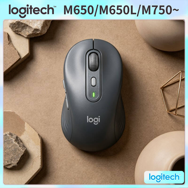 Logitech Home Cinema - ロジクール M650 シグネチャー ワイヤレスマウス - サステイナブルデザイン、5つのカスタムボタン、スマートホイールスクローリング、24ヶ月のバッテリー寿命