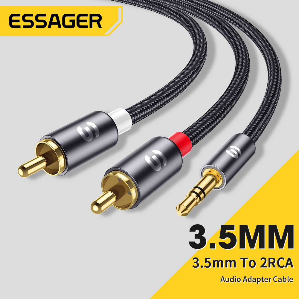 Home Cinema Ampli - Essager RCA オーディオケーブルステレオ 3.5 ミリメートルに 2RCA