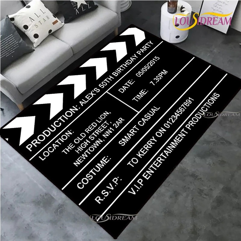 Home Cinema Night - ヴィンテージプロジェクターテーマ映画ナイトクラッパーボードレトロシネマ雰囲気テーブルシネマラグキッチンドア子供の誕生日プレゼント