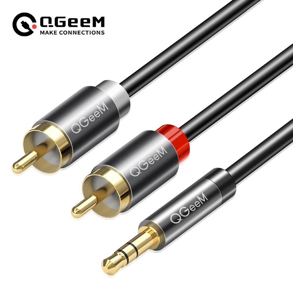 QGeeM RCAケーブル 2RCA-3.5mmオーディオケ - Home Cinema Pc のレビューと価格