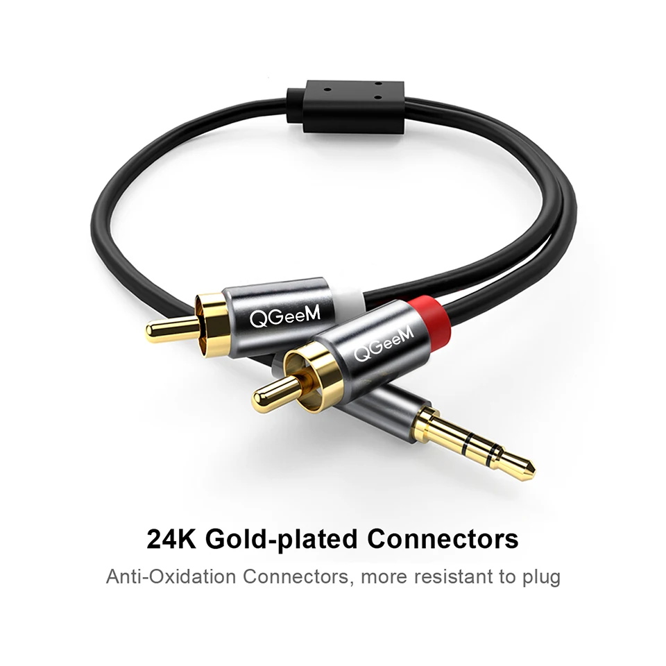 QGeeM RCAケーブル 2RCA-3.5mmオーディオケ - Home Cinema Pc のレビューと価格