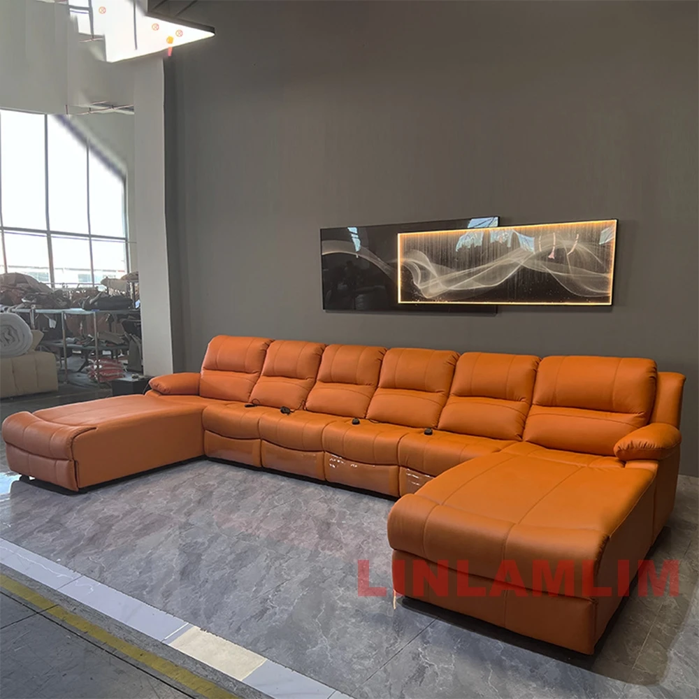 高級特大セクショナルリクライニングソファ、長椅子付き – ホ - Home Cinema Recliners のレビューと価格