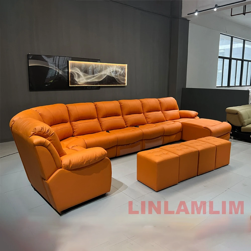 高級特大セクショナルリクライニングソファ、長椅子付き – ホ - Home Cinema Recliners のレビューと価格
