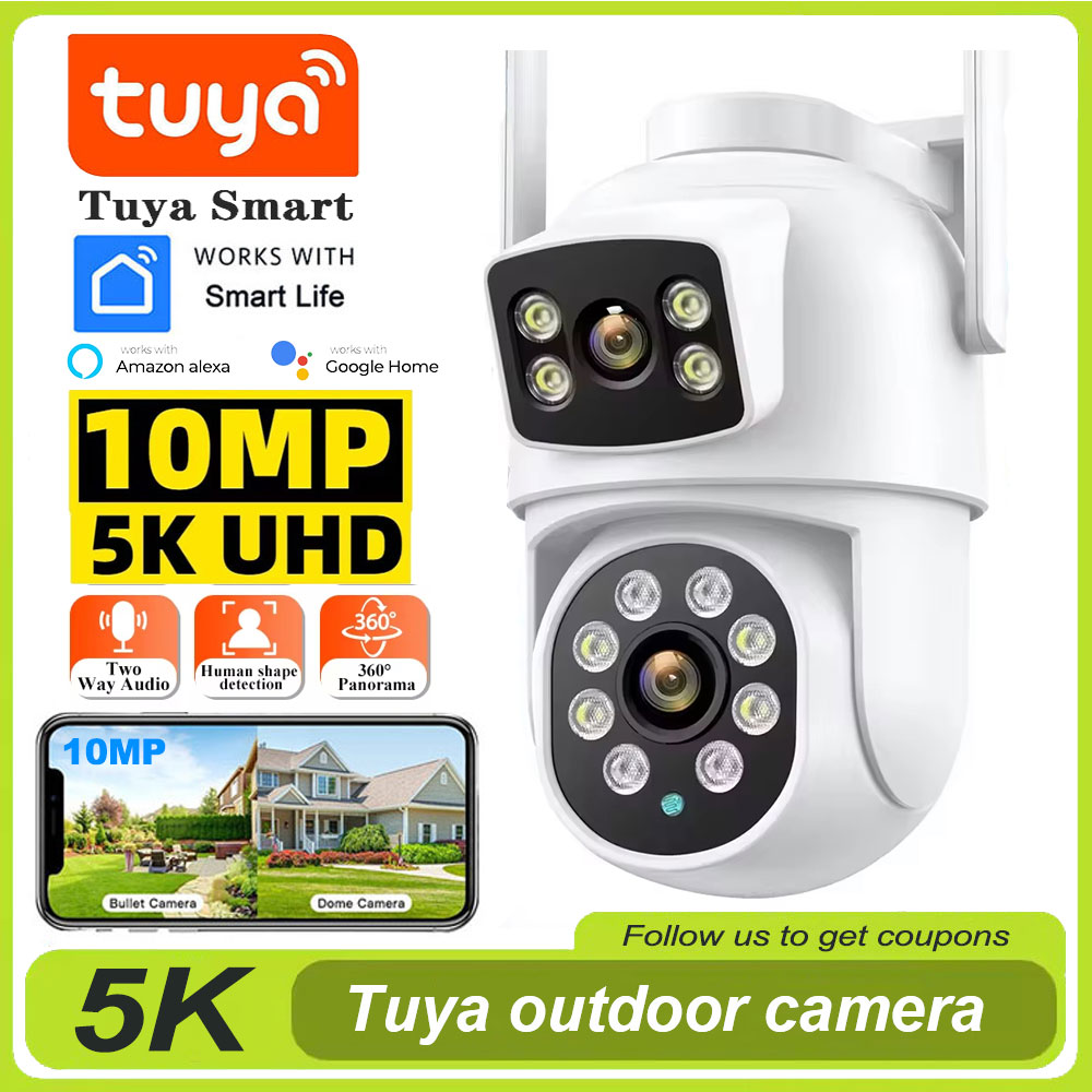 Tuya 4K 8MP Wifi カメラ PTZ 屋外デュア - Home Cinema Outdoor のレビューと価格