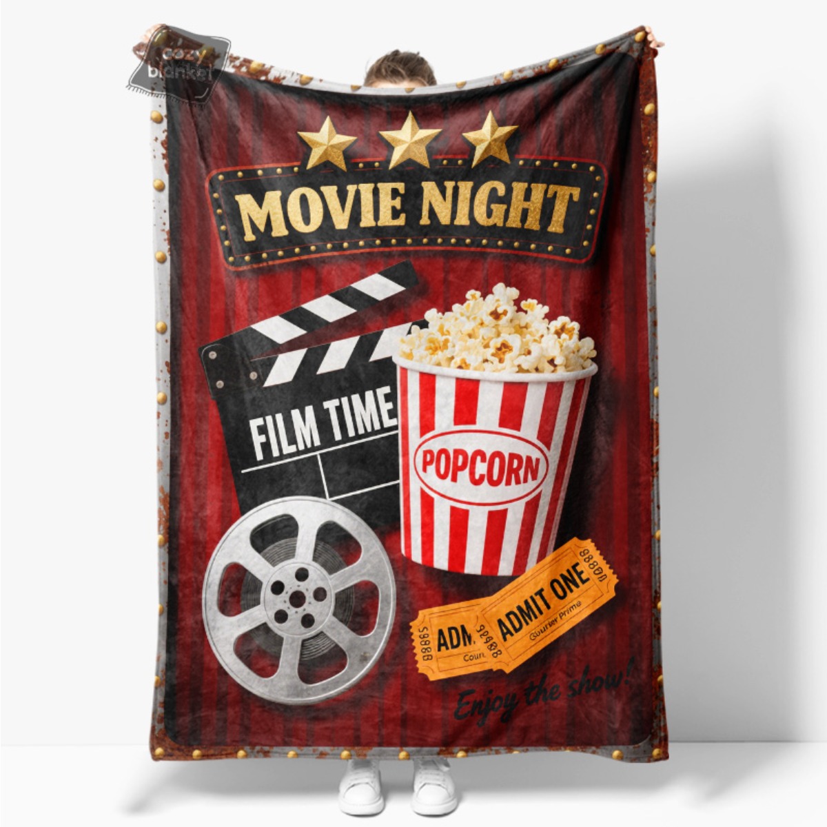 レトロ映画映画ナイトブランケット クラシックポップコーン映画 - Home Cinema Tickets のレビューと価格