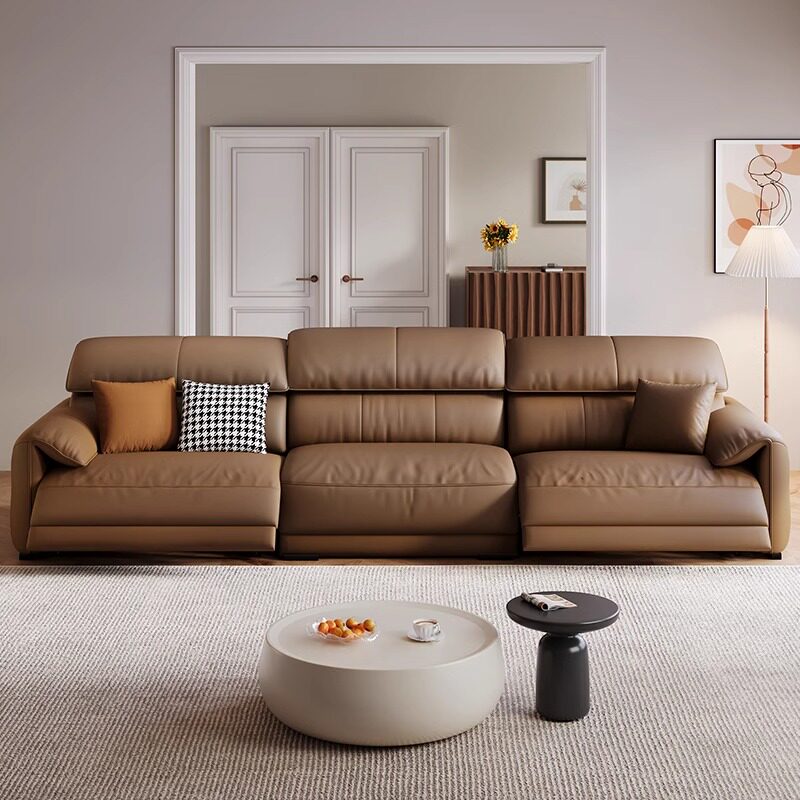 リビングルーム電動リクライニングソファモーター強力ブラウンシ - Home Cinema Recliners のレビューと価格