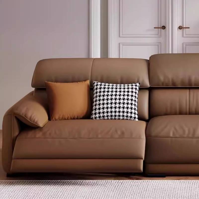 リビングルーム電動リクライニングソファモーター強力ブラウンシ - Home Cinema Recliners のレビューと価格