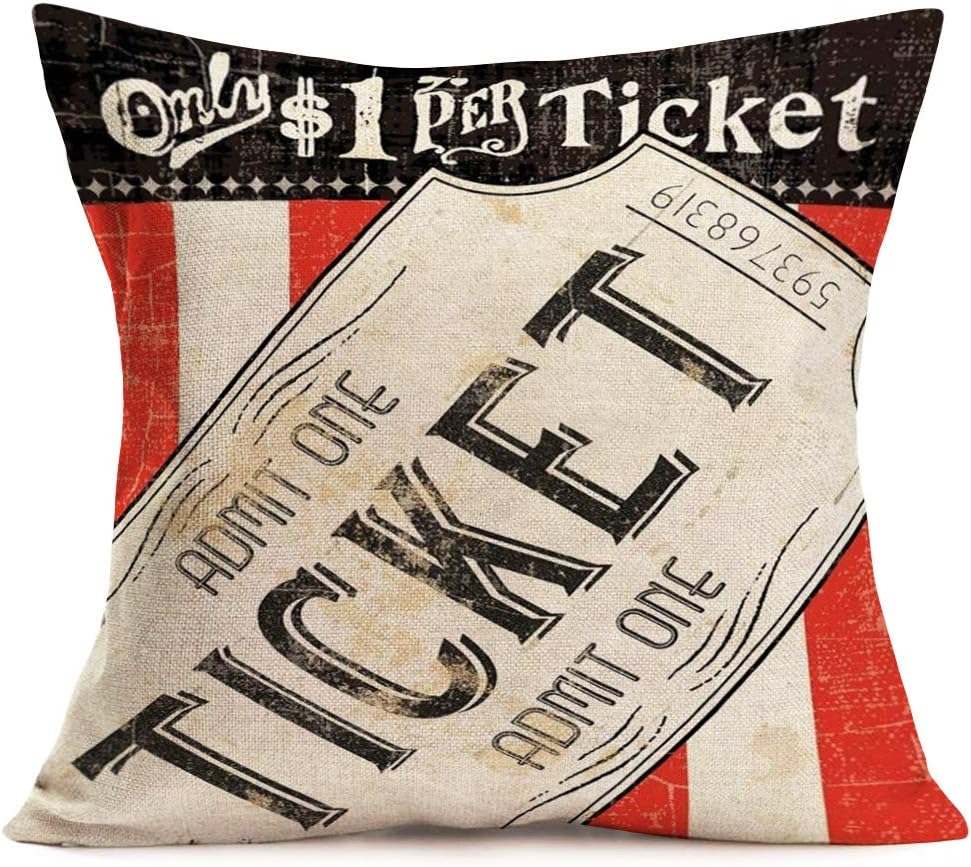 家のソファのための装飾的な枕カバー、正方形のクッションカバー - Home Cinema Tickets のレビューと価格