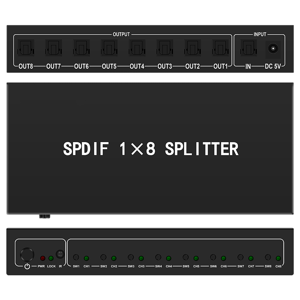 Toslink-デジタル光オーディオスプリッター,1 in  - Home Cinema Ampli のレビューと価格