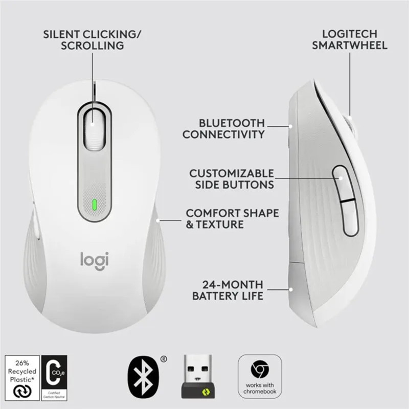 ロジクール M650/M650L ワイヤレスマウス人間工学に - Logitech Home Cinema のレビューと価格