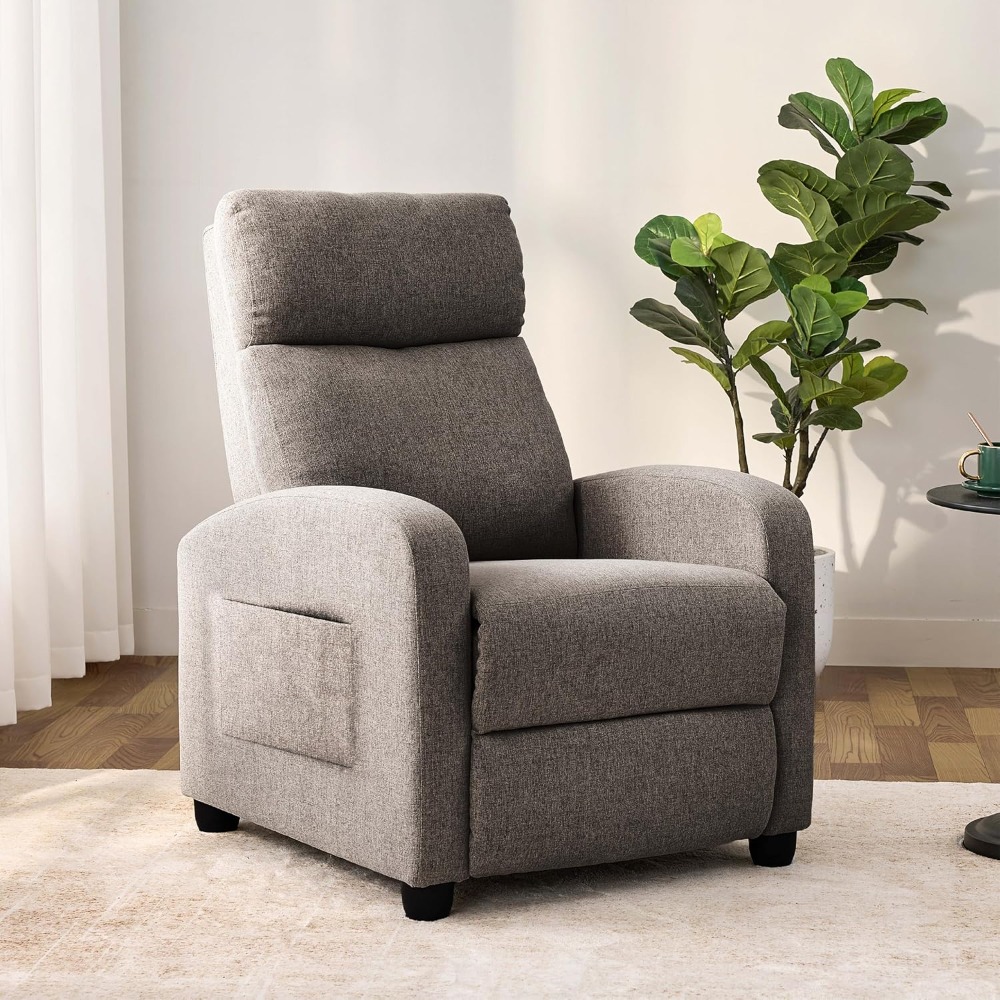 モダンな手動プッシュバックリクライニングチェア、調節可能なシ - Home Cinema Recliners のレビューと価格