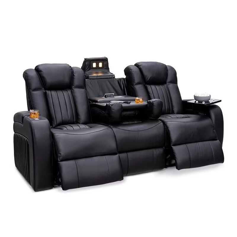 革製リクライニングソファセット 電動リクライニング ホームシ - Home Cinema Recliners のレビューと価格