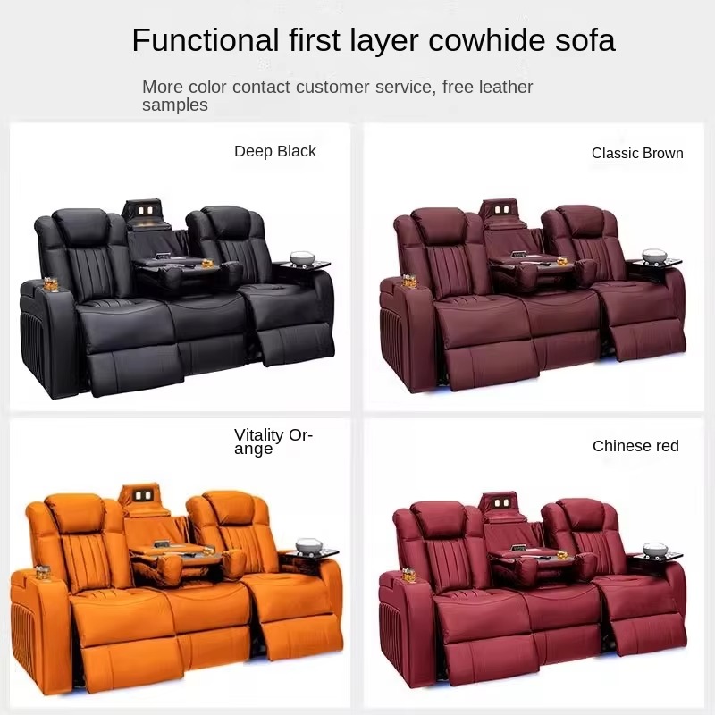 革製リクライニングソファセット 電動リクライニング ホームシ - Home Cinema Recliners のレビューと価格