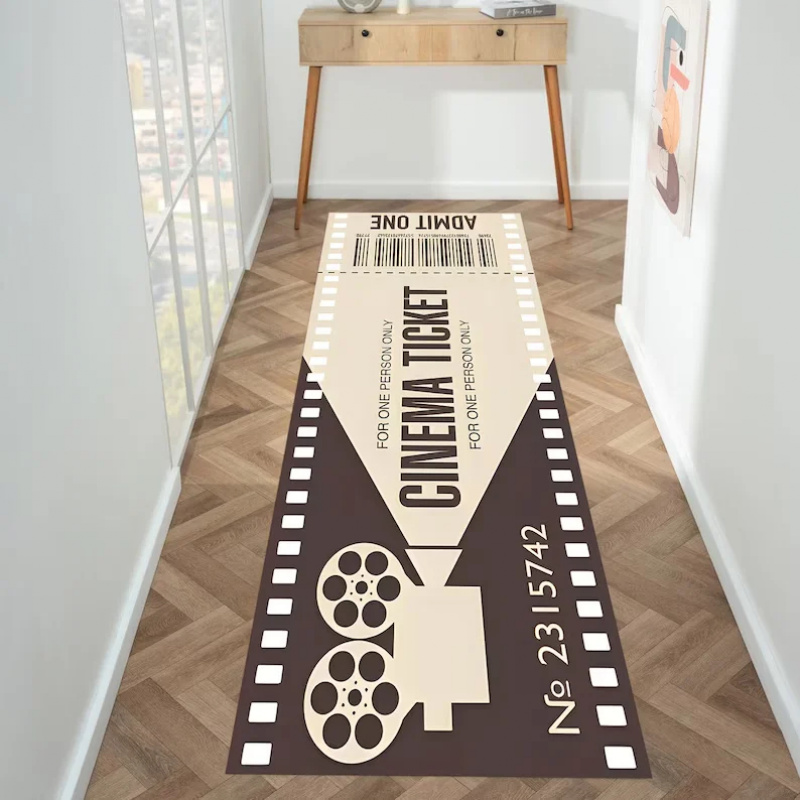 ヴィンテージ映画チケットフィルムテーマカーペットマットラグ家 - Home Cinema Tickets のレビューと価格