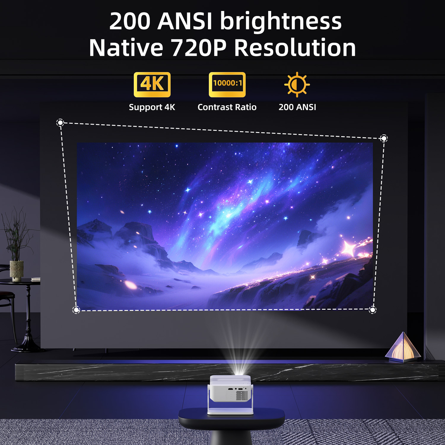 Xnanoプロジェクター HA109 4K Android  - Home Cinema Hdmi のレビューと価格