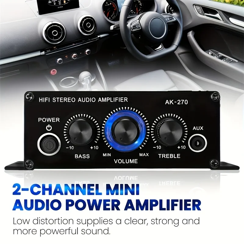 AK-270 400W ミニパワーアンプ 12V/24V 2 - Home Cinema Ampli のレビューと価格
