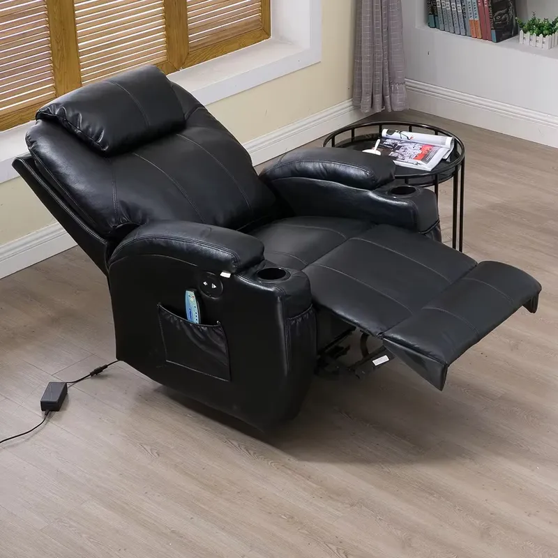 モダンな一人用リクライニングシネマチェア、合成皮革、伸縮式マ - Home Cinema Recliners のレビューと価格
