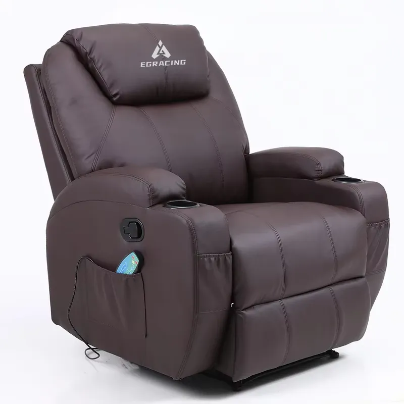 モダンな一人用リクライニングシネマチェア、合成皮革、伸縮式マ - Home Cinema Recliners のレビューと価格