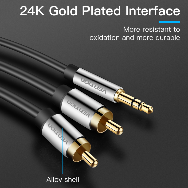 Vention RCA ケーブル 3.5 に 2rca オー - Home Cinema Ampli のレビューと価格
