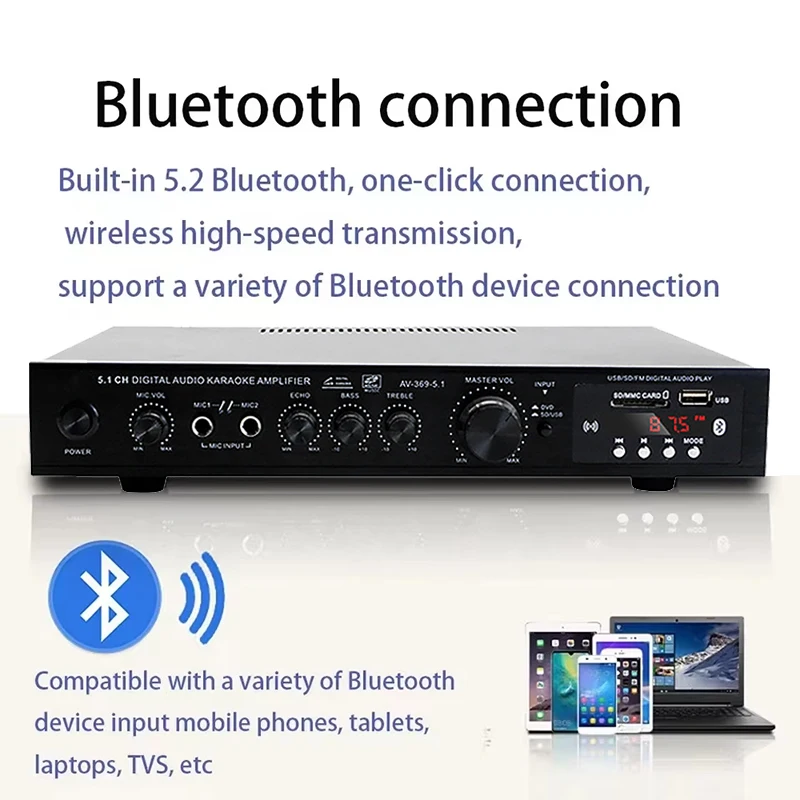 AV-369BT Bluetooth 5.1サウンドスピーカ - Home Cinema Ampli のレビューと価格