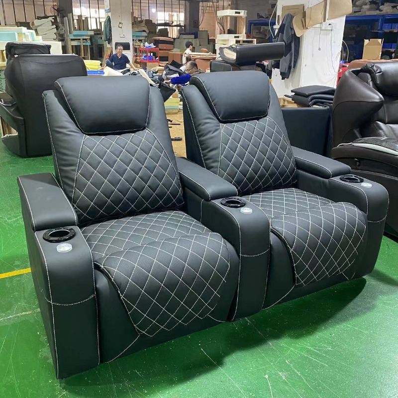 ホームデザインのヴィラ映画館用シート、シアター家具、本革ダイ - Home Cinema Recliners のレビューと価格