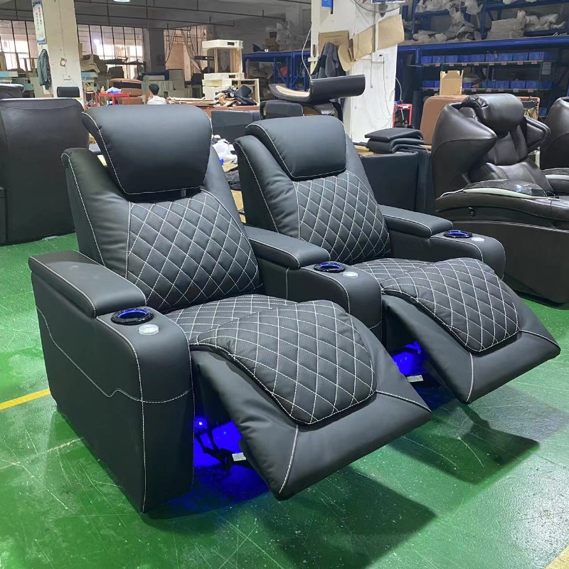 ホームデザインのヴィラ映画館用シート、シアター家具、本革ダイ - Home Cinema Recliners のレビューと価格